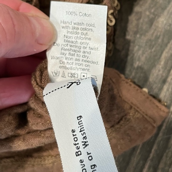 J Crew NWT $89.50 Sequined Boatneck Top Blouse Bronze | Sz L - Picture 9 of 10